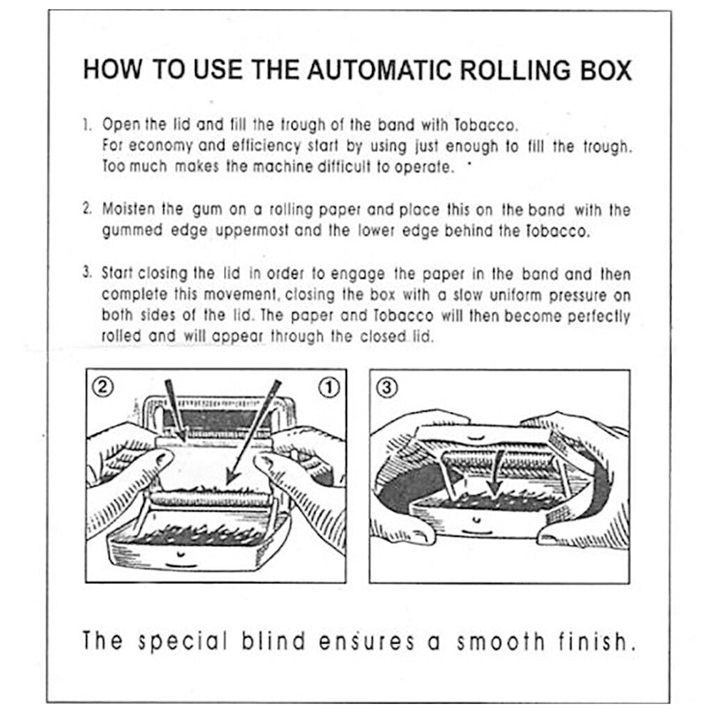 2x Automatic Tobacco Roller Cigarette Roll Rolling Machine Box Case Maker Tin