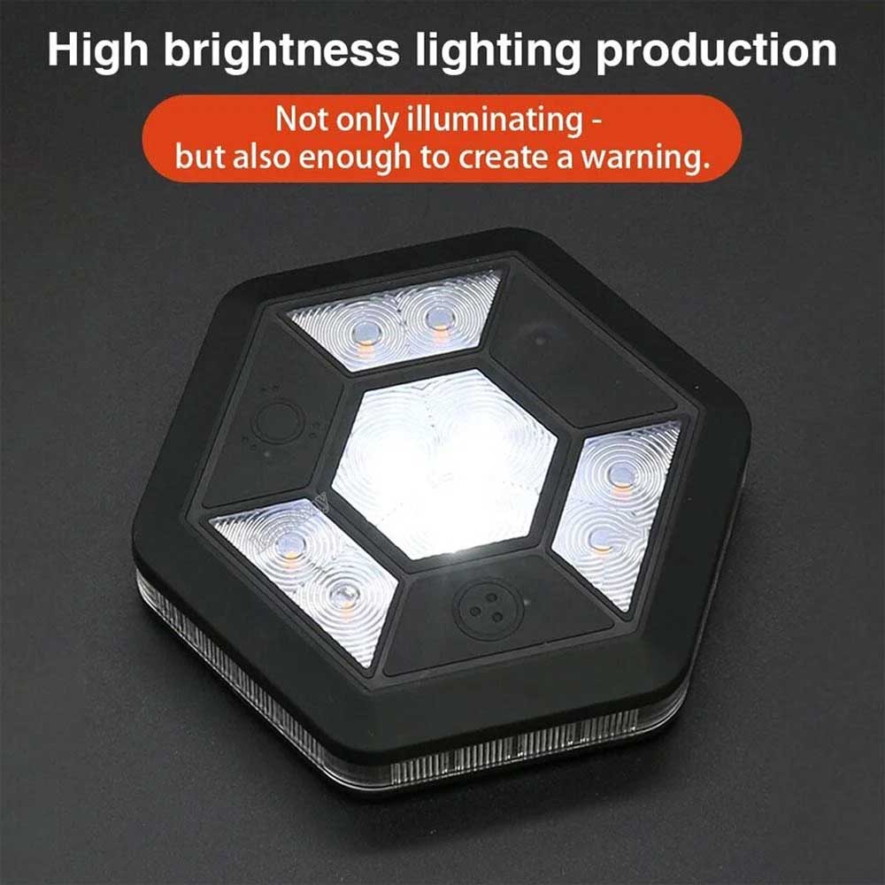 360° Rotating LED Magnetic Car Warning Light - Rechargeable Flashing Safety Beacon