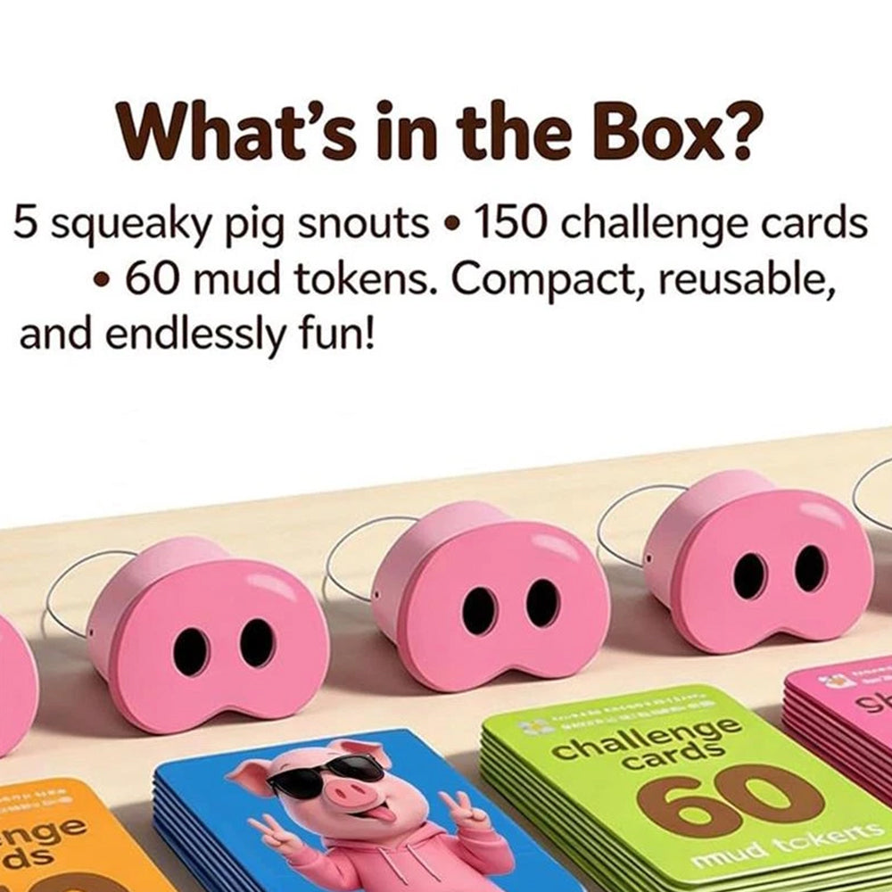 The "You Laugh You Lose" Party Game 2026 with Squeaky Pig Snouts & Challenge Cards