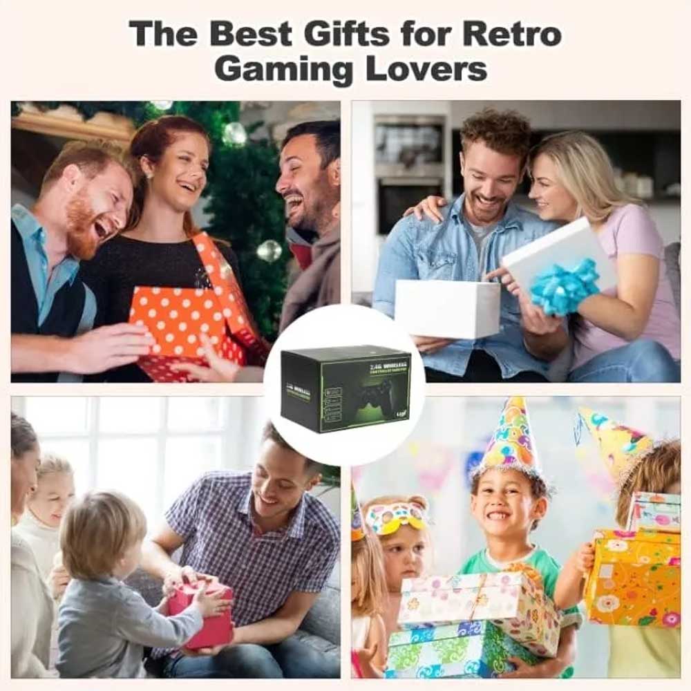 Retro Video Game 64G Stick Console - 20000+ Games 2 Wireless Controller 4K HDMI TV