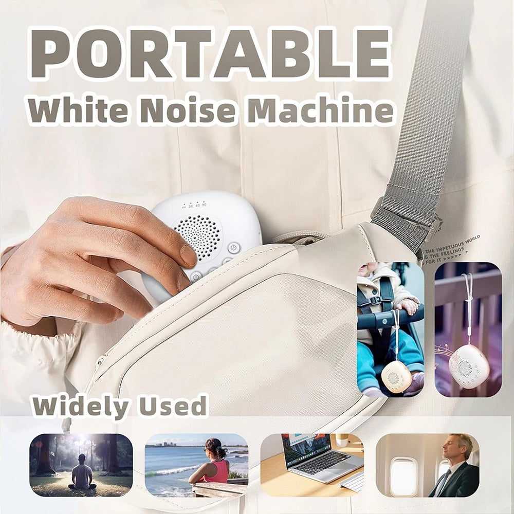 20-Sound Portable White Noise Machine – RGB Night Light, Timer for Sleep & Relaxation