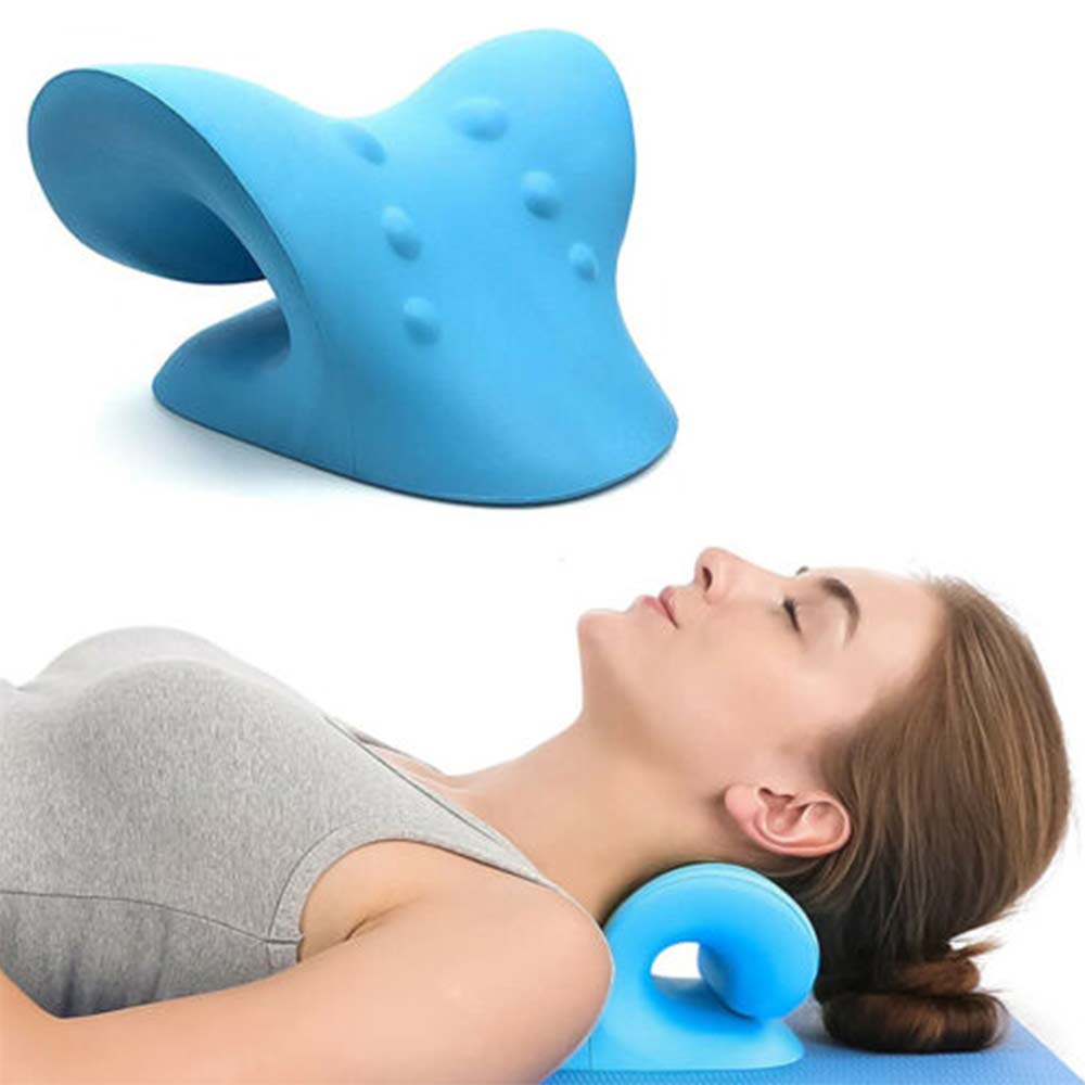 Neck Traction Pillow Cloud Shape Neck Stretcher Cervical Massage Pain Relief