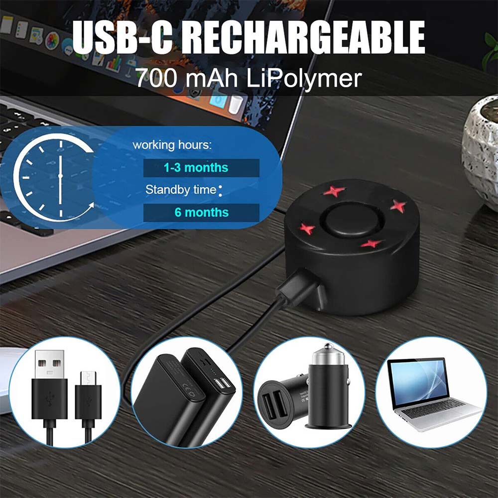 USB Rechargeable Wireless Anti-Theft Motorcycle Bike Security Alarm Remote