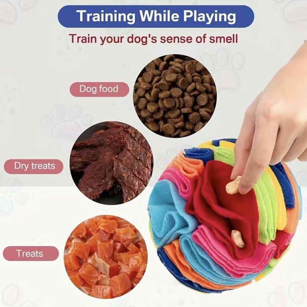 Pet Snuffle Ball Dog Toy Home Foraging Skill IQ Training Enrichment Multicolor