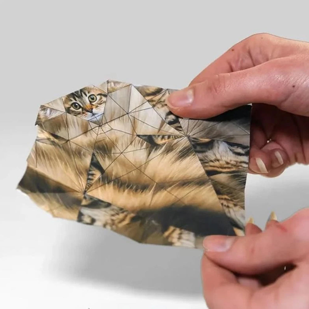 DIY Origami Paper Animals - 50 Sheets Pre-Printed Cat, Dog Craft Paper for 3D Figures
