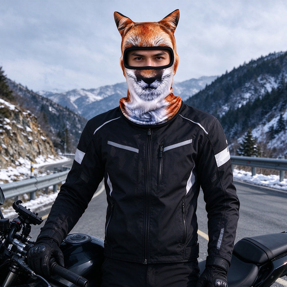 3D Animal Ski Balaclava – Full Face Mask with Ears for Snowboard & Fancy Dress