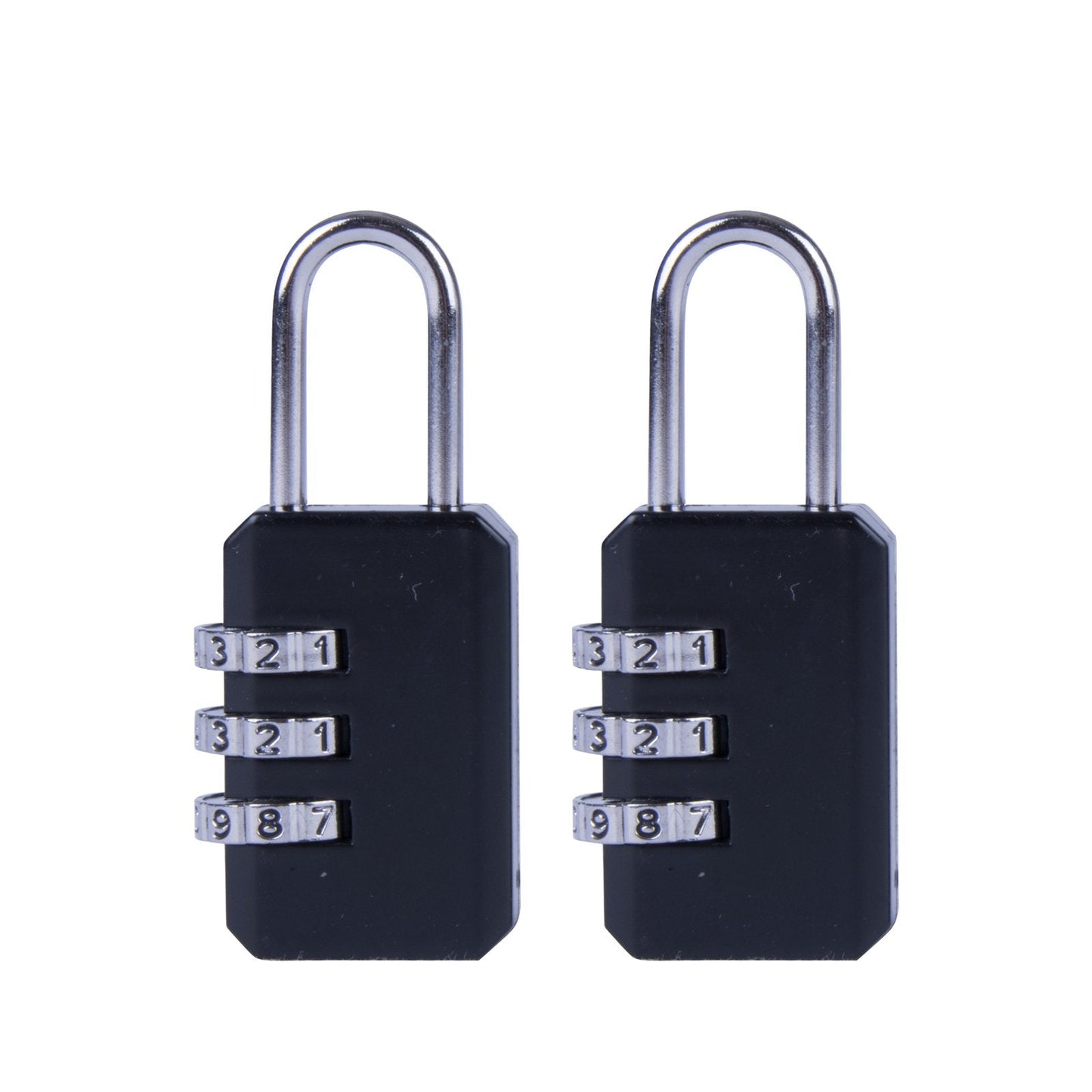 2 Pcs Combination 3 Dial Smooth Padlocks