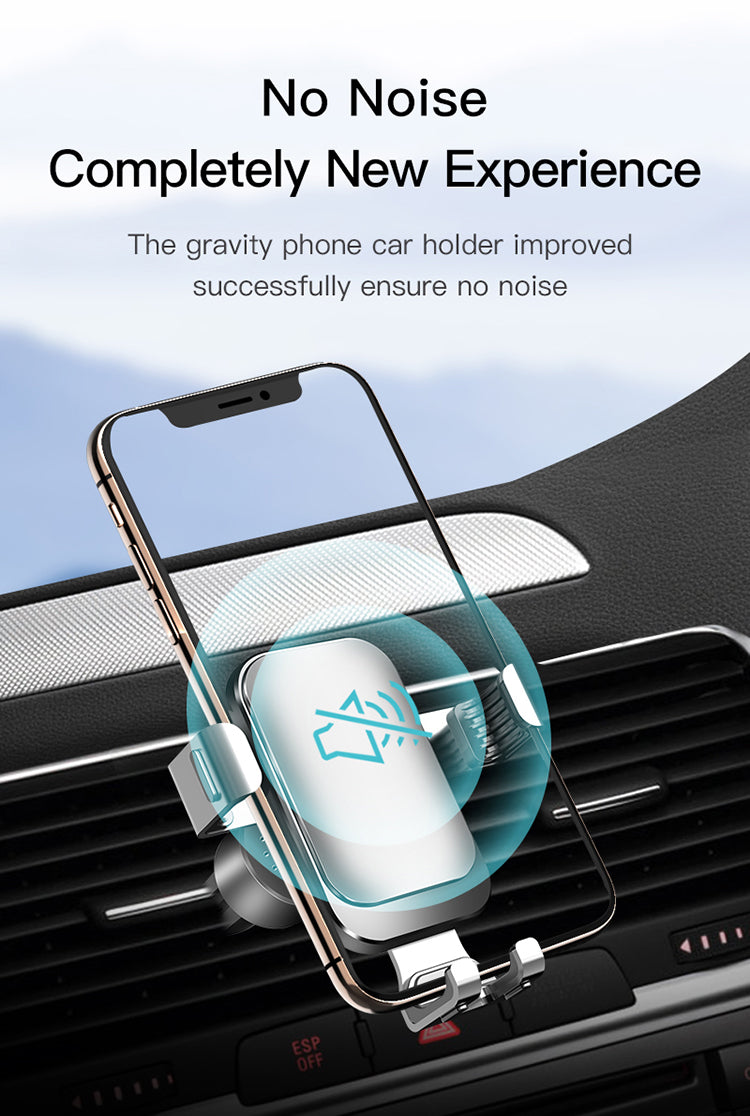 USP 2 in 1 Gravity-Activated Car Phone Holder （Air Vent Hook  & Dash Mount）