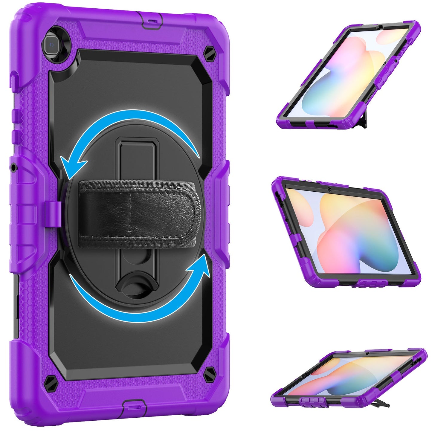 Rugged Case with Pen Holder Screen-Less for Galaxy Tab S6 Lite 10.4'' 2022 Generic Purple