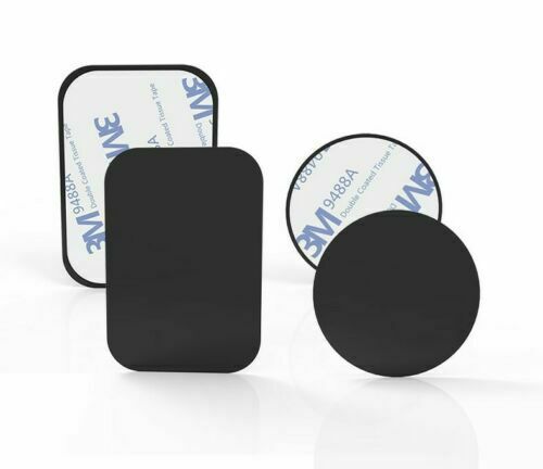 Magnetic Car Phone Holder Replacement Plates (Rectangle, Round) Combination