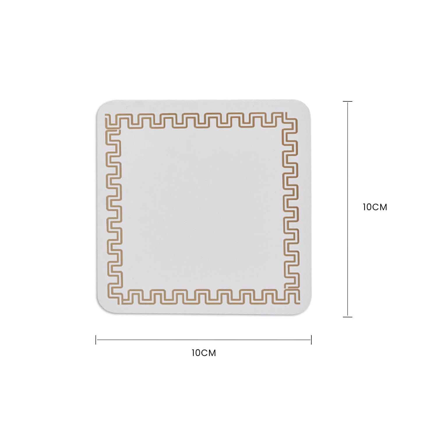 Clevinger 8 pcs MDF Placemats and Coasters Gold Border