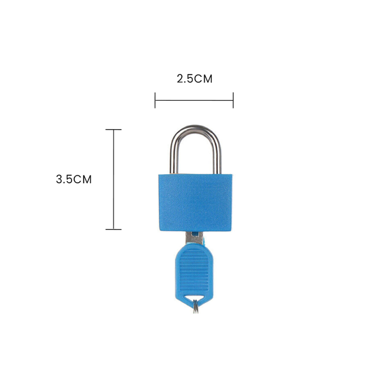 4 Pcs Mini Key Travel Set of 2 Suitcase Padlock Assorted Colors